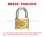 GLOBE BRAND - HOT STAMPED BRASS PADLOCK