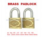 LIONS BRAND - HOT STAMPED BRASS PADLOCK