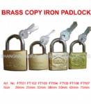 YELLOW SPRAY OF BRASS COPY IRON PADLOCK