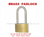 LONG SHACKLE BRASS PADLOCK